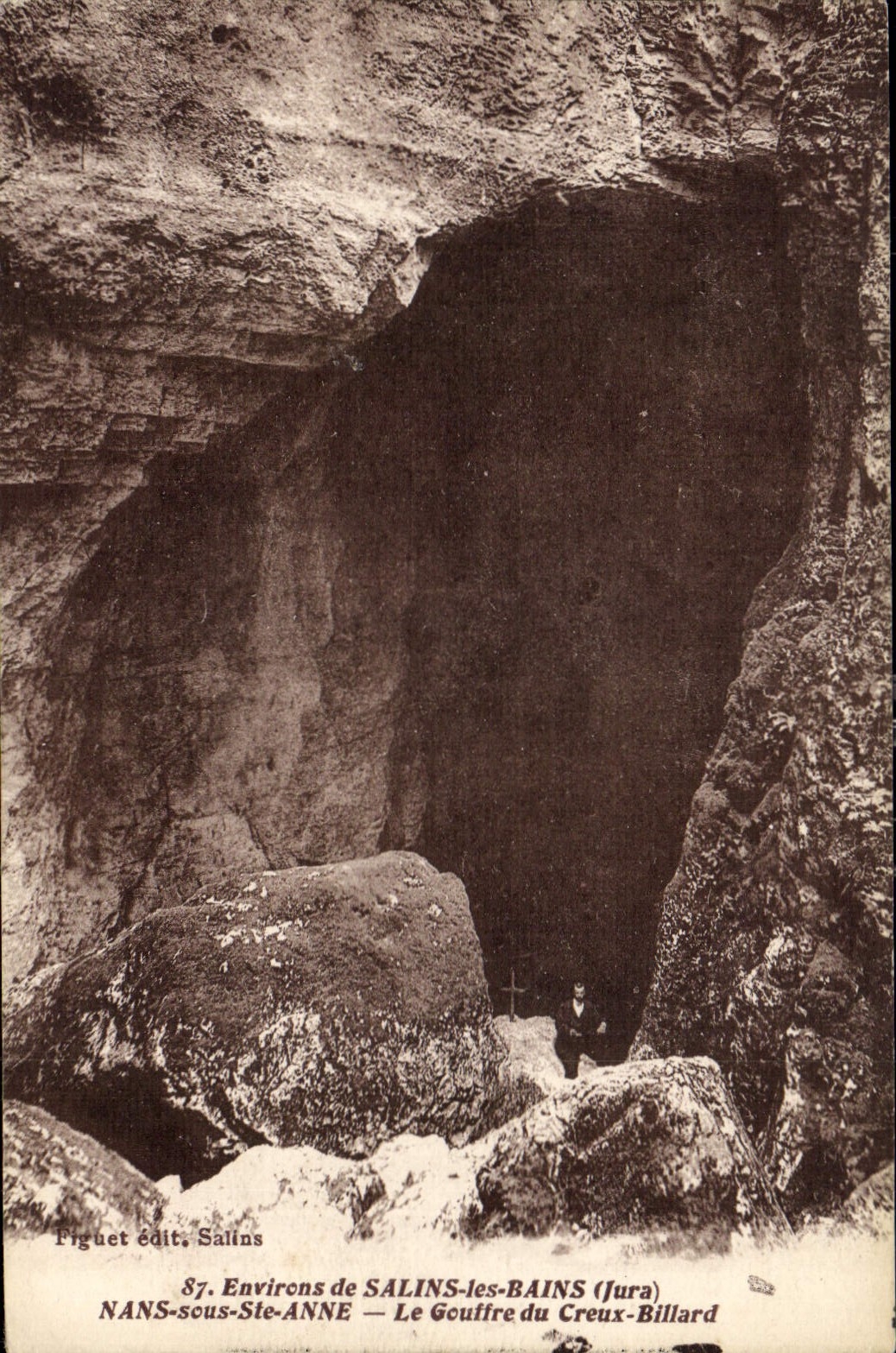 CPA Environs de Salins les Bains Jura Nans sous Ste Anne Le Gouffre du Creux Billard  