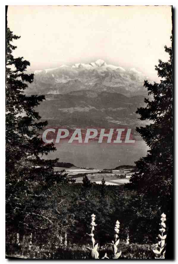 Le Lac Léman et le Mont Blanc — vus du col de la Faucille — Édition et Photo E. Protet, Dôle
