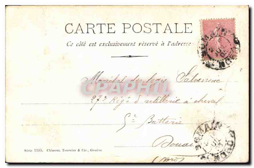 CPA Femme — Rückseite