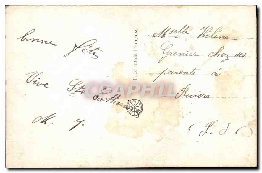 CPA Bonne Fete Femme — Verso
