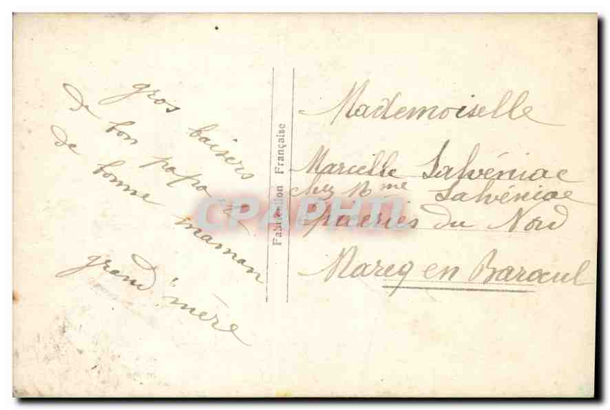 CPA Femme — Rückseite