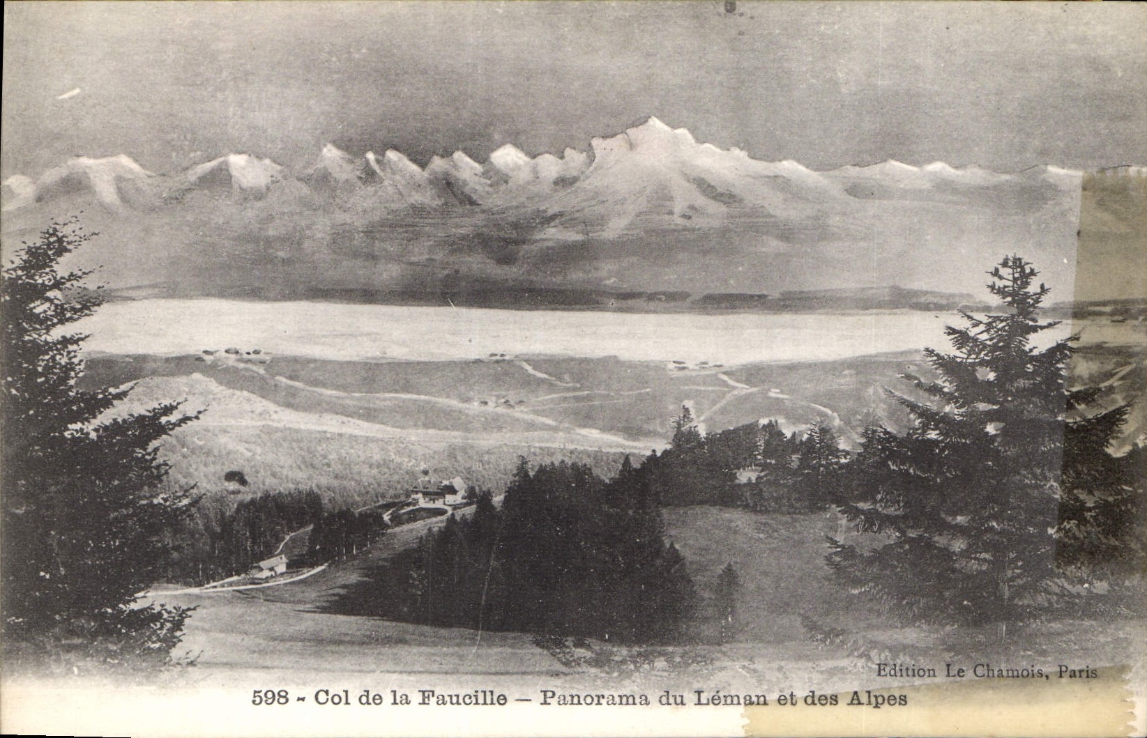 Col de la Faucille — Panorama du Léman et des Alpes — Édition Le Chamois, Paris