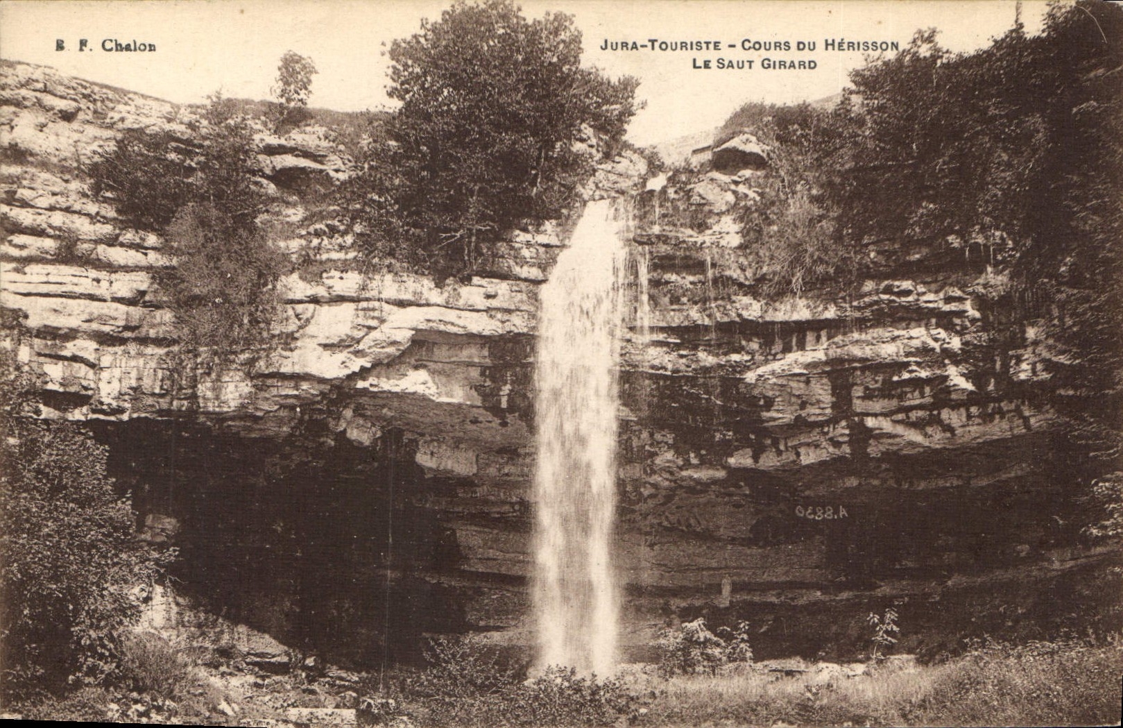 Le Saut Girard — Cours du Hérisson — Jura-Touriste — Éditeur B. F. Chalon, n° 0288.k