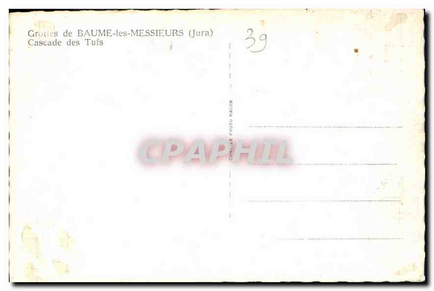 Cascades des Tuifs — Groutes de Baume-les-Messieurs (Jura) — C. Magon — Verso