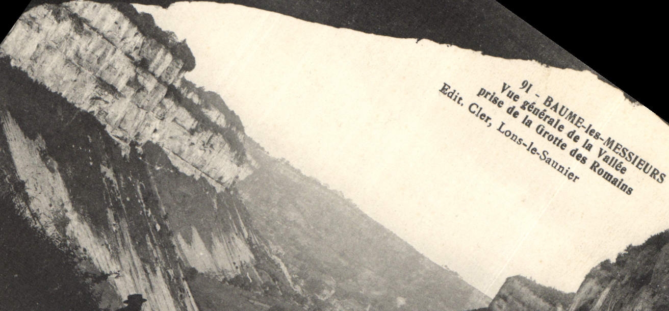 Baume-les-Messieurs — Allgemeine Ansicht der Grotte des Römers — Edit. Cler, Lons-le-Saunier