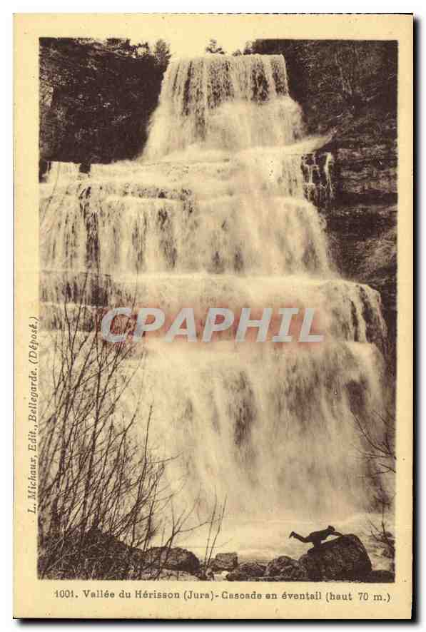 CPA Vallee du Herisson Jura Cascade en Eventail haut 70 m 