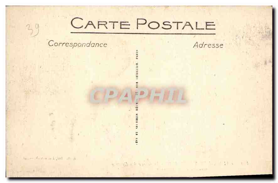 Baume-les-Messieurs — Intérieur des Grottes, Grande Salle Renault — Éditeur G. Lons-le-Sauteur, n° 180 — Verso