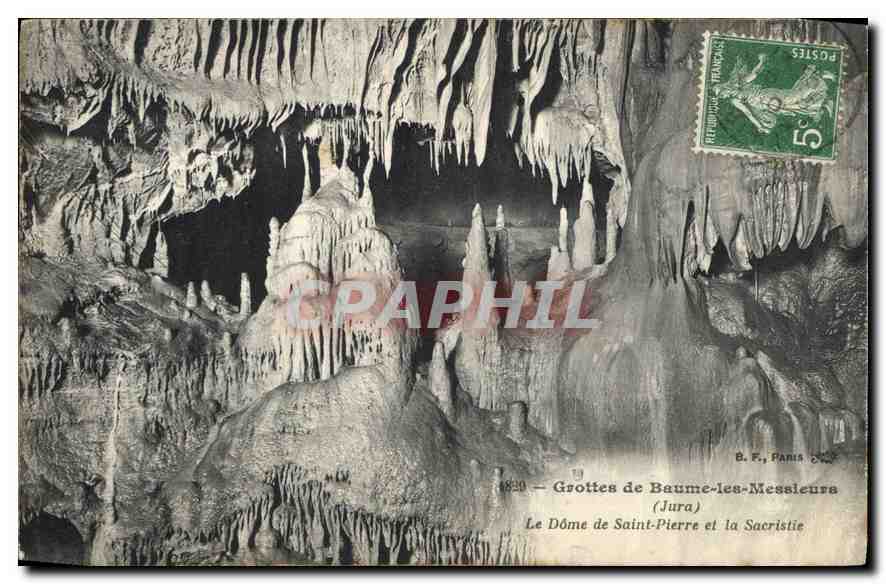 Grottes de Baume-les-Messieurs (Jura) — Le Dôme de Saint-Pierre et la Sacristie — B. F., Paris