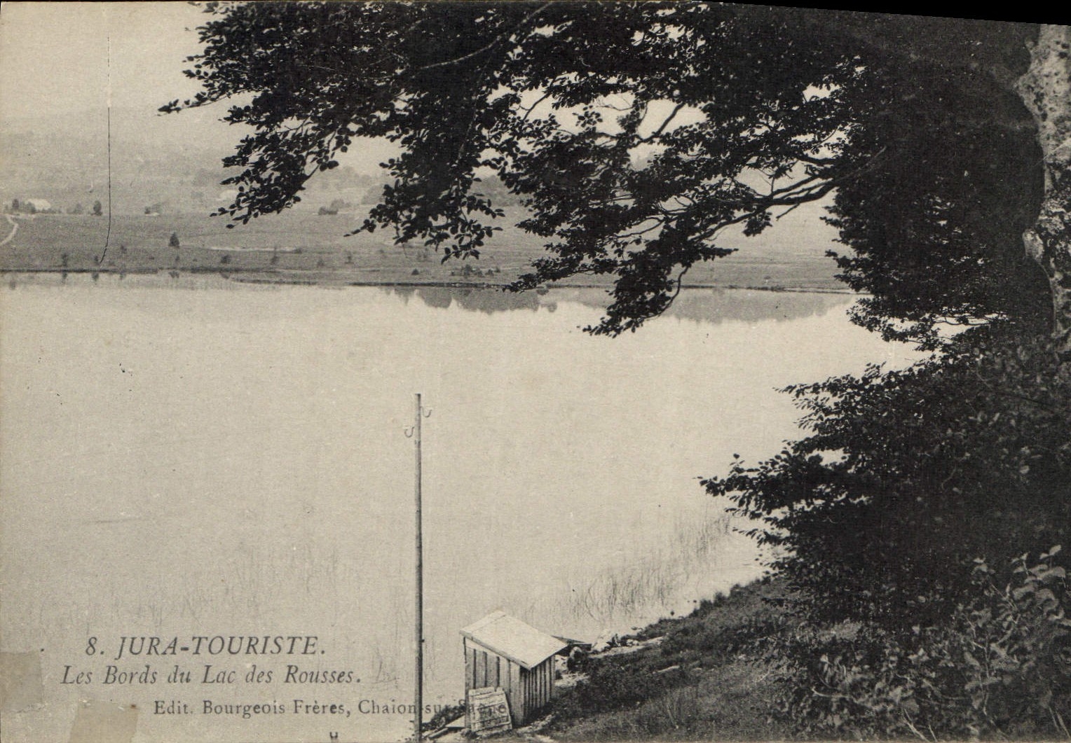 Les Bords du Lac des Roussetes — Jura-Touriste — Bourgeois Frères, Chaînon-sur-Saône