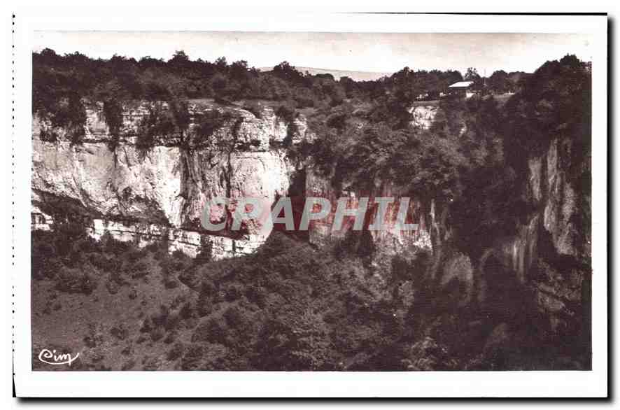 Die Höhlen von Baume-les-Messieurs — Die Leitern — Héliogravure Gublier Macon