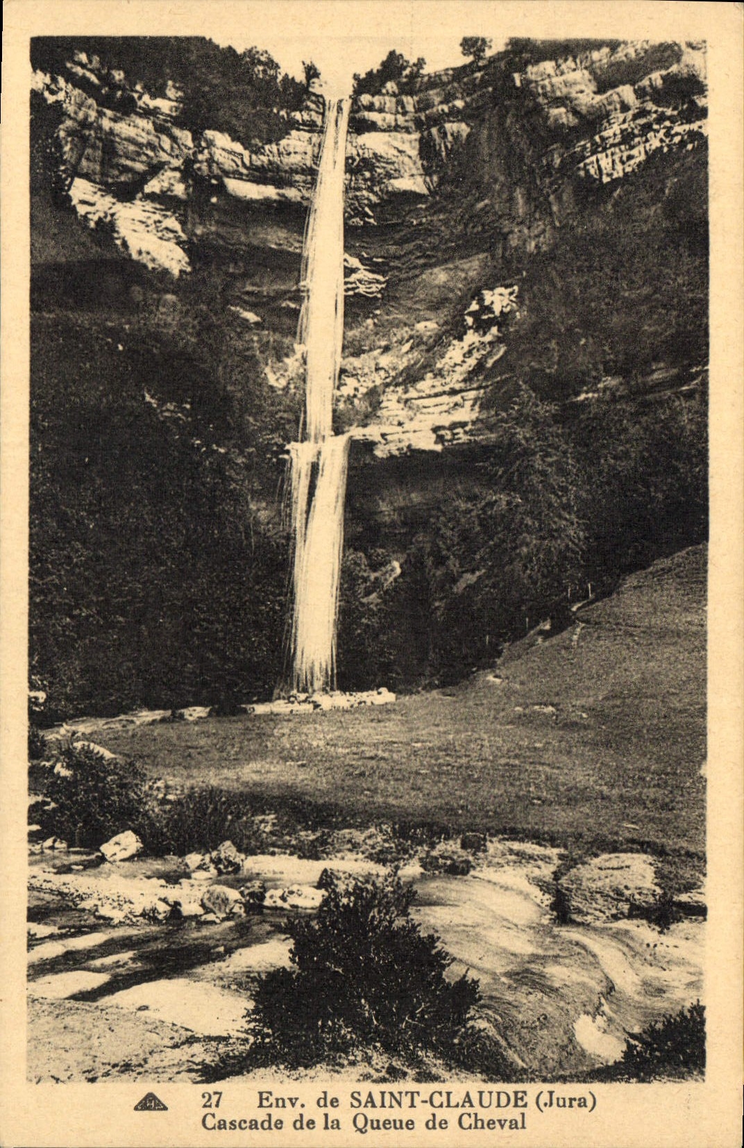 Cascada de la Cauda de Caballo — Env. de SAINT-CLAUDE (Jura) — n°27 - Anverso