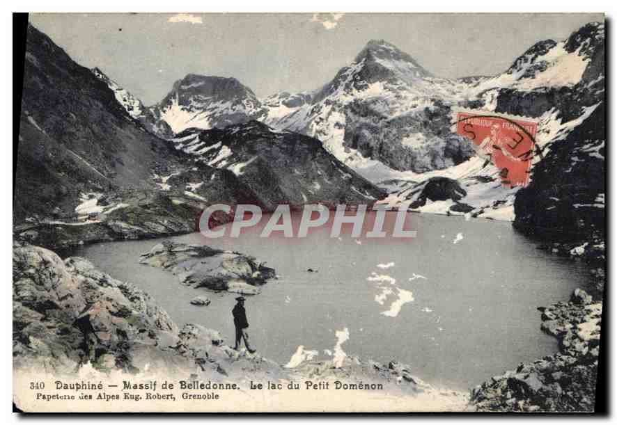 Dauphiné — Massif de Belledonne. Le lac du Petit Doménon — Papeterie des Alpes Eug. Robert, Grenoble