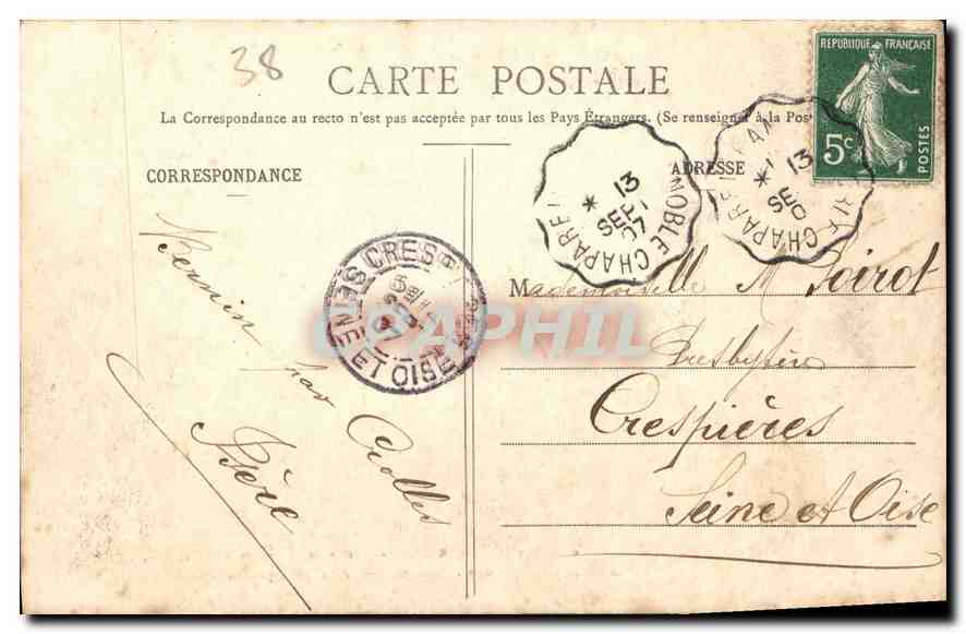 Vallee du Venéon en amont de LA BÉRARDE — Glacier de la Pilatte — Le Jocelme, 1585 m — Pic des Aupillons, 1506 m — Crête des Beaufs-Rouges à gauche — Édition Galeries Modernes, Grenoble — Reverso