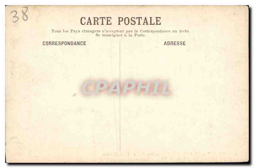 Grenoble — Vue Générale et la Chaîne des Alpes — Phot. Rivière, Papeterie des Alpes, Grenoble — Verso
