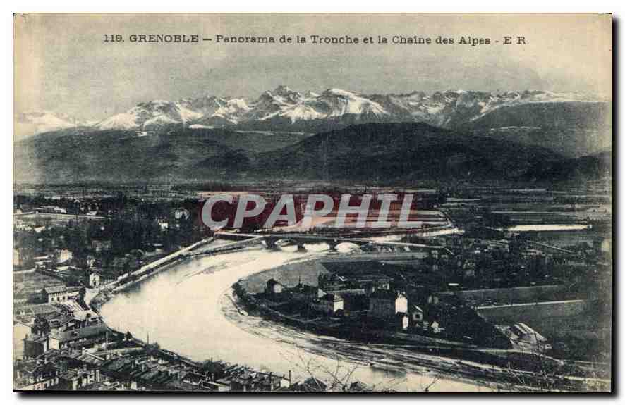 CPA Grenoble Panorama de la Torenche et la Chaine des Alpes 