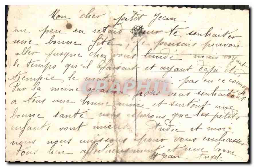 CPA Bonne Fete Enfant — Verso