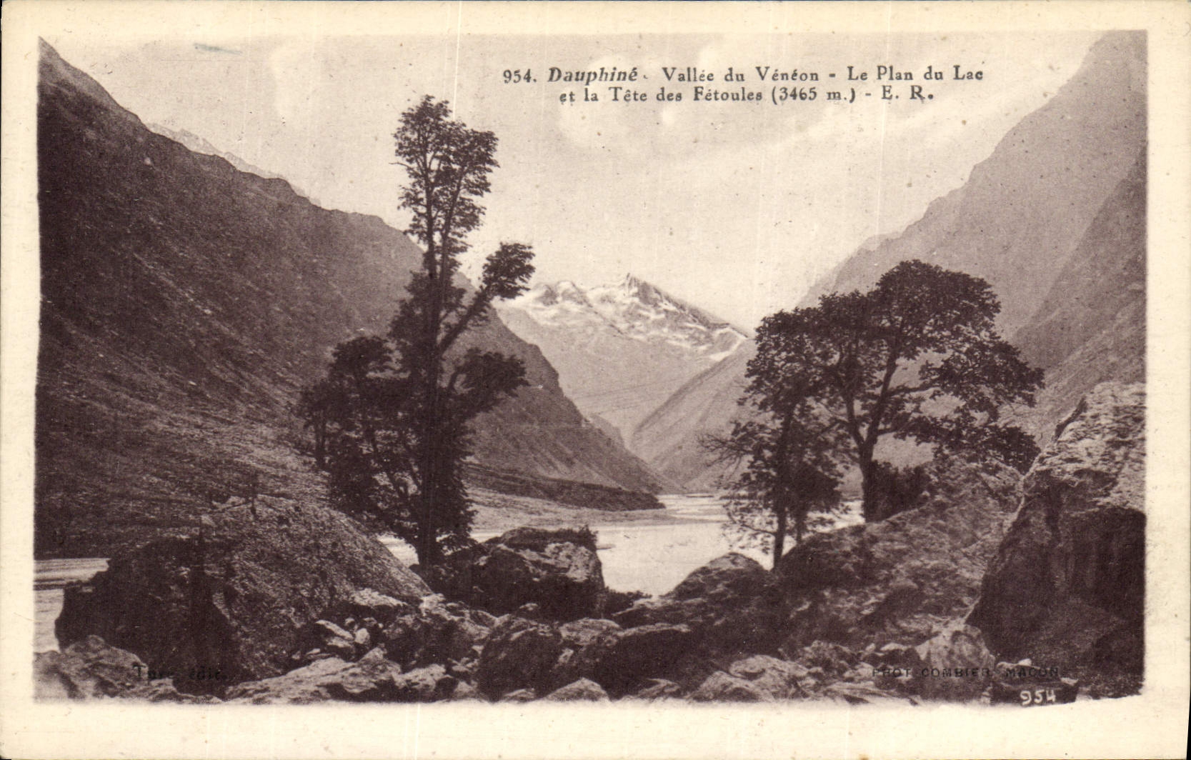 Vallée du Vénton - Le Plan du Lac et la Tête des Fétoules (3465 m.) - E.R. - Rot Commer, Madon