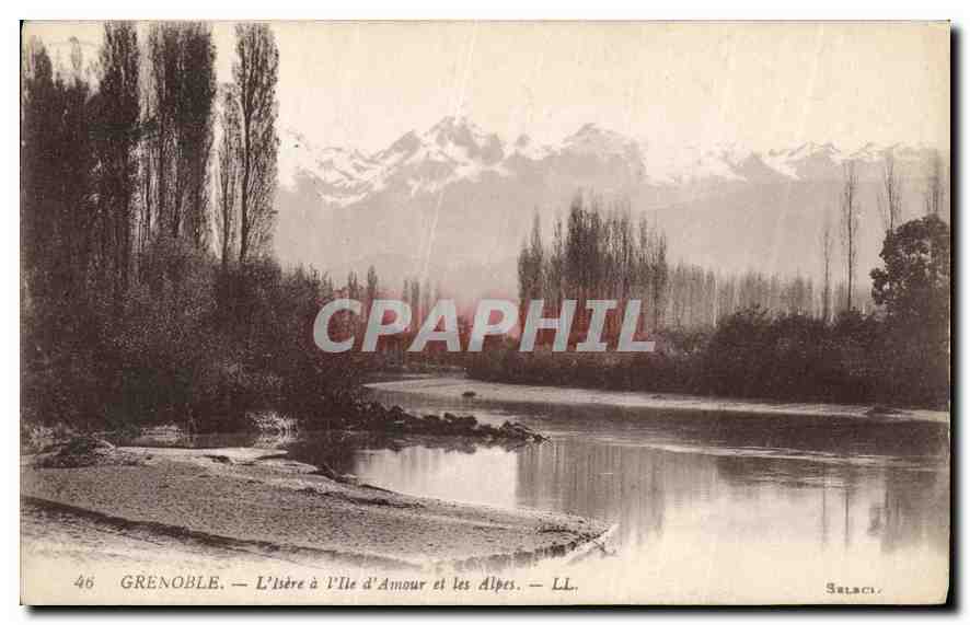 CPA Grenoble l'Isere a l'Ile d'Amoir et les Alpes 