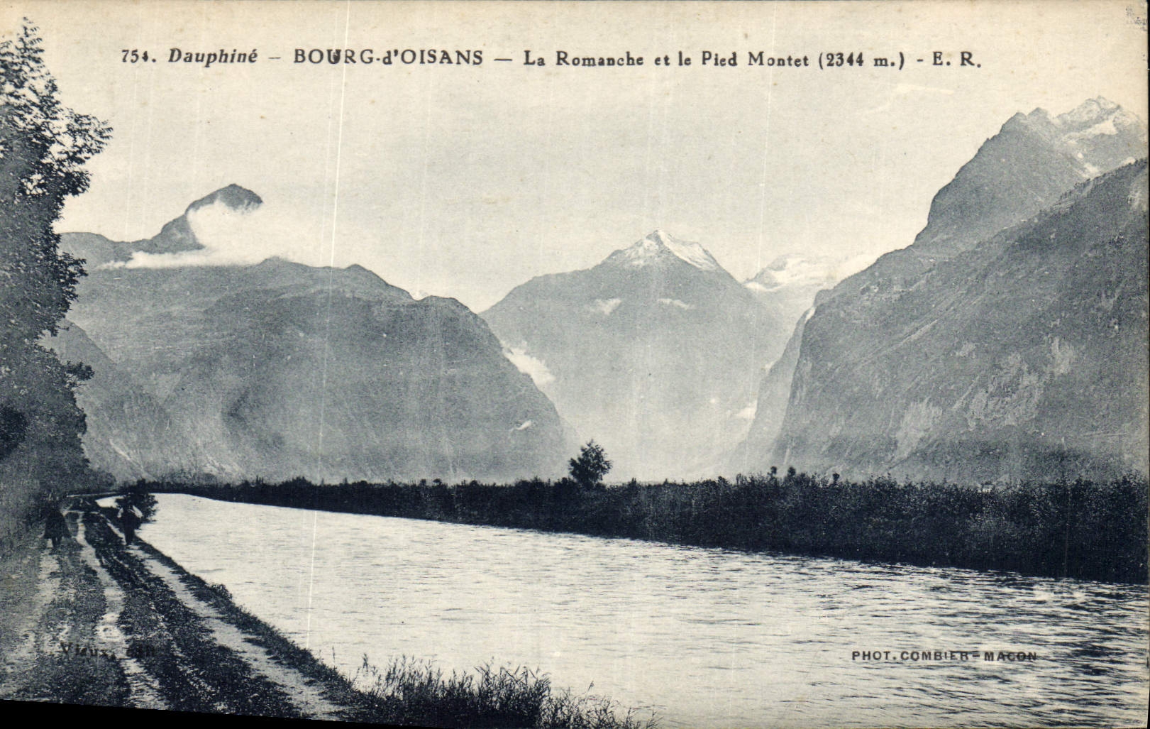 La Romanche et le Pied Montet (2344 m.) — Bourg-d'Oisans — Dauphiné — E.R. — Phot. Combier-Magon