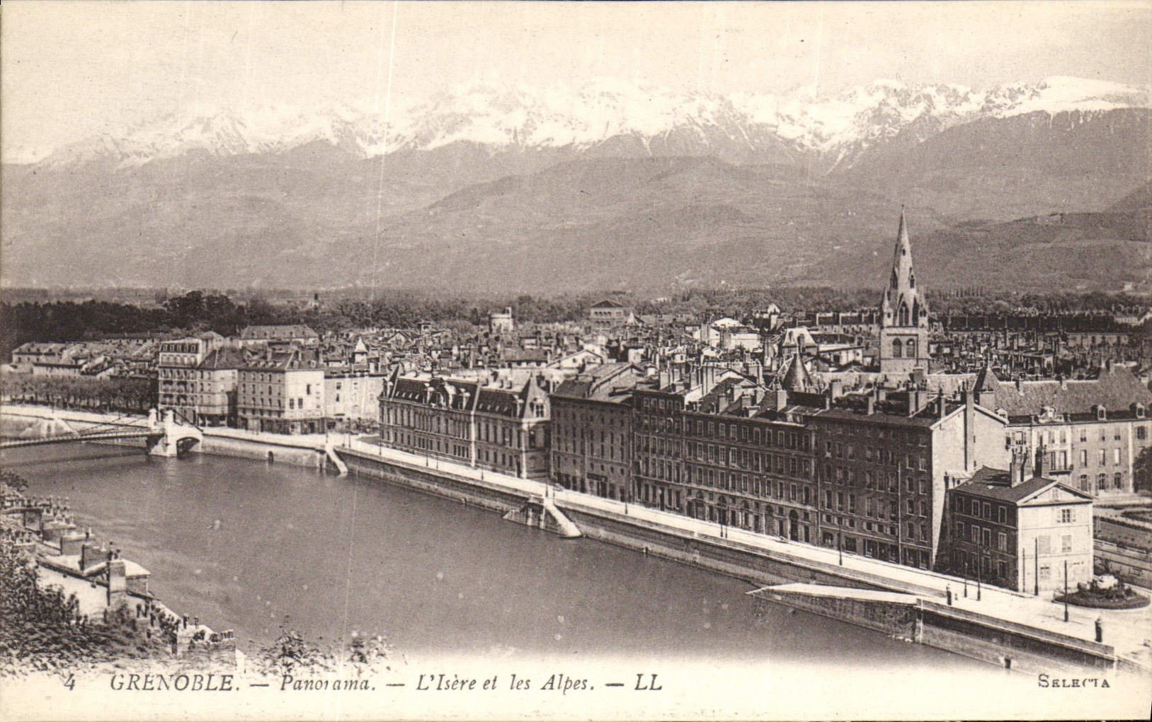 Grenoble — Panorama — L'Isère et les Alpes — LL — Sèlec'ta