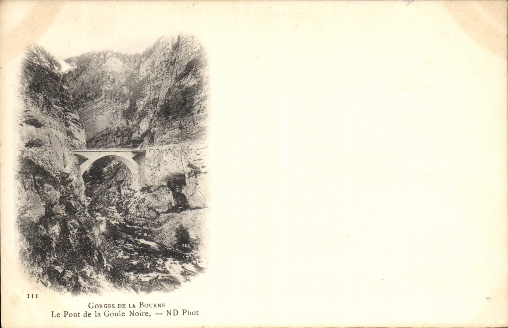 CPA Gorges de la Bourne Le Pont de la Goule Noire 