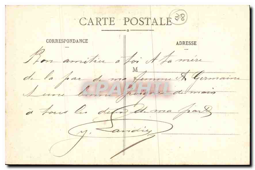 Dauphiné - De la Bérarde à la Grave - Le Col du Clot des Cavales (3128 m.) - E. R. - n° 1106 — Verso