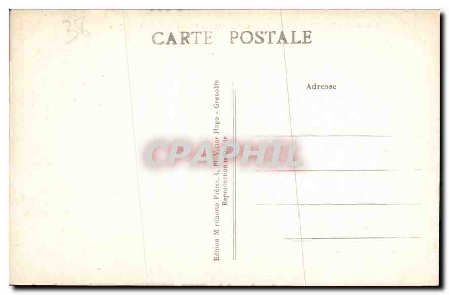 CPA Grenoble vue generale Le Pont m Gontard l'Hotel de ville et les Alpes  — Verso