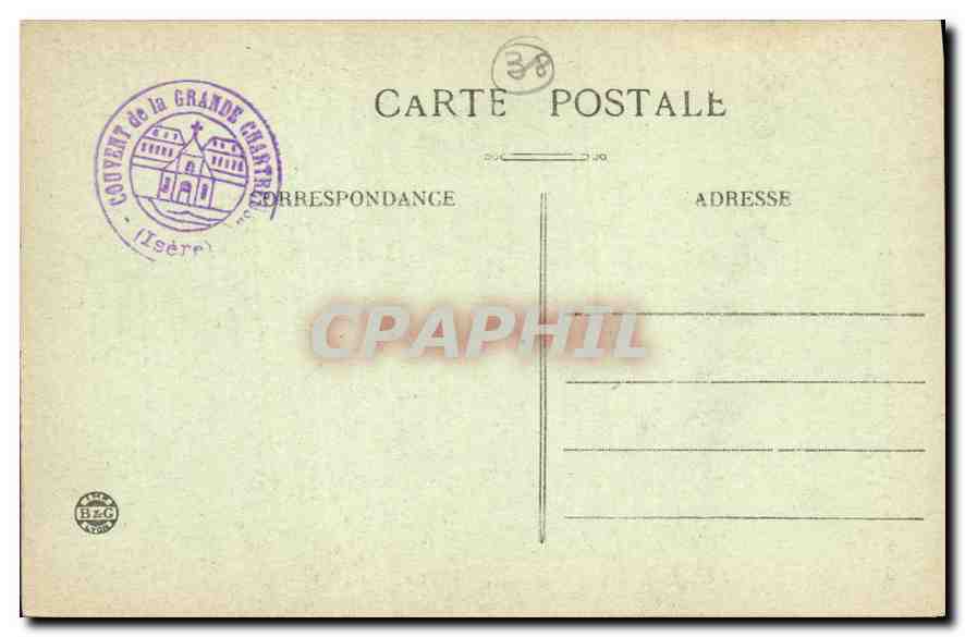 CPA Route de la Grande Chartreuse Le Pont St Pierre  — Rückseite