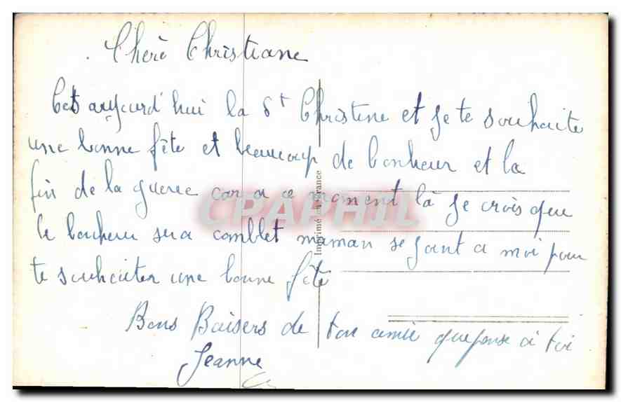 CPA Bonne Fete Femme Fleurs — Rückseite