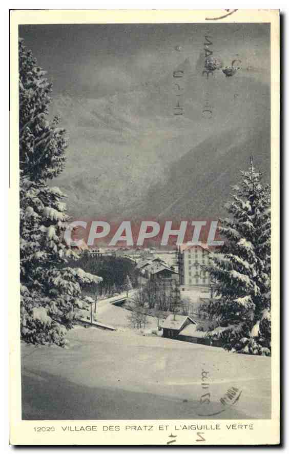 CPA Village des Pratz et l'Aiguille Verte 