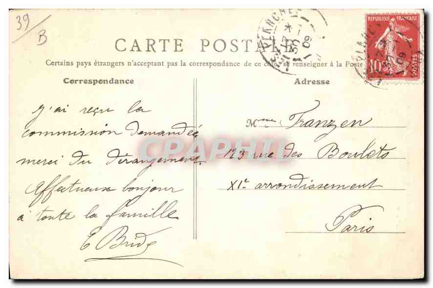 Excursion au Hérisson - Le Grand Saut — B. F., Paris, n° 465 — Rückseite
