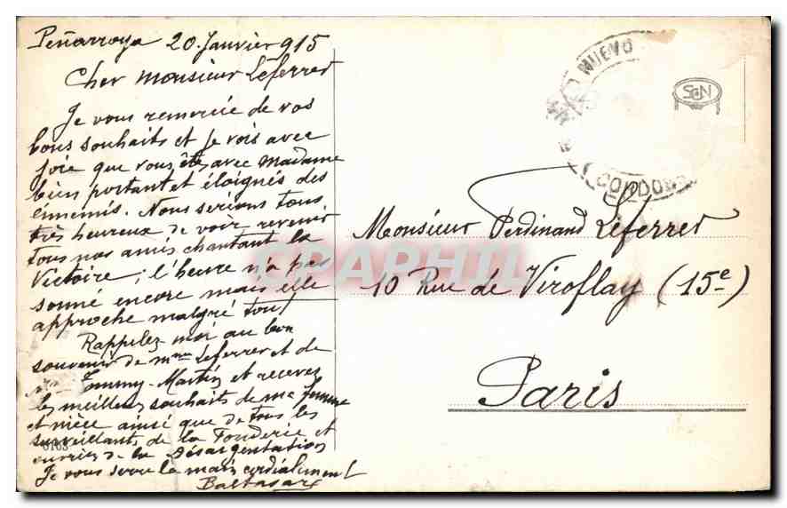 CPA Femme Enfant — Verso