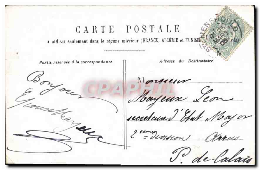 CPA Elle J n'en ai pas le temps et puis si j'arrelais au Femme — Verso