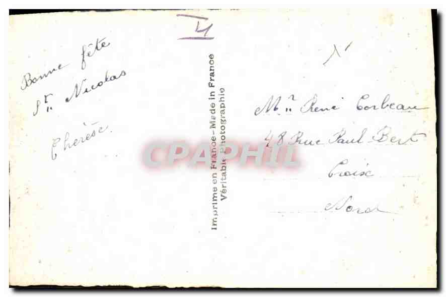 CPA Bonne Fete Homme — Rückseite