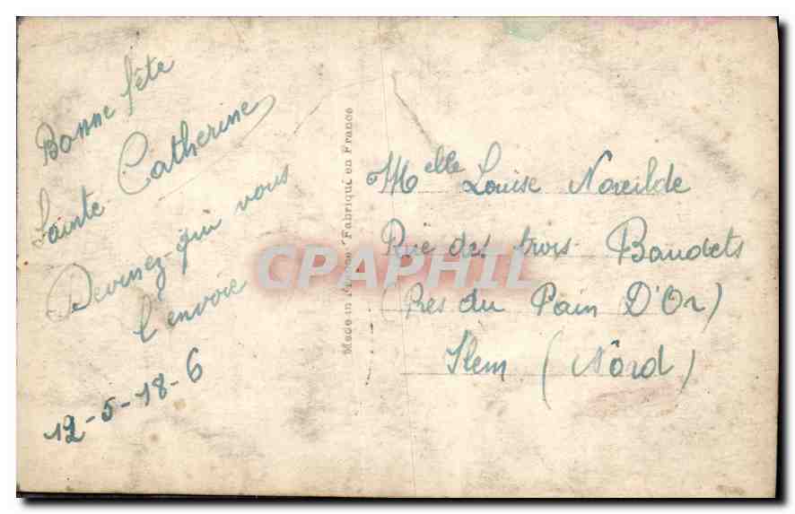 CPA Mille Baisers Femme — Rückseite