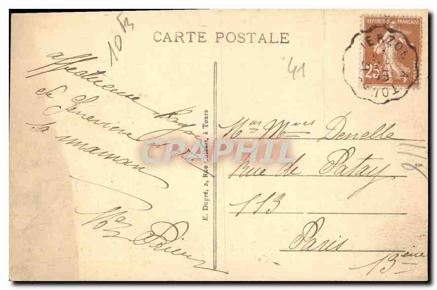 Blois (Loir-et-Cher) — Le Château (Monument historique) — A. P. — Verso