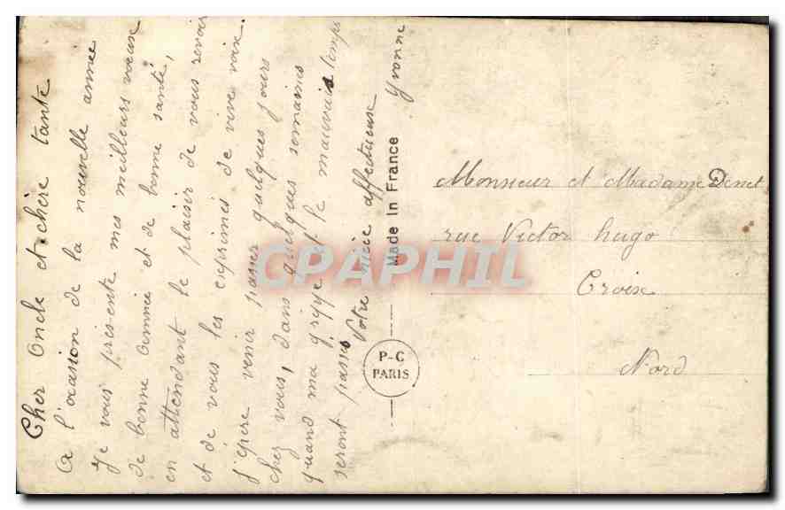 CPA Femme — Verso