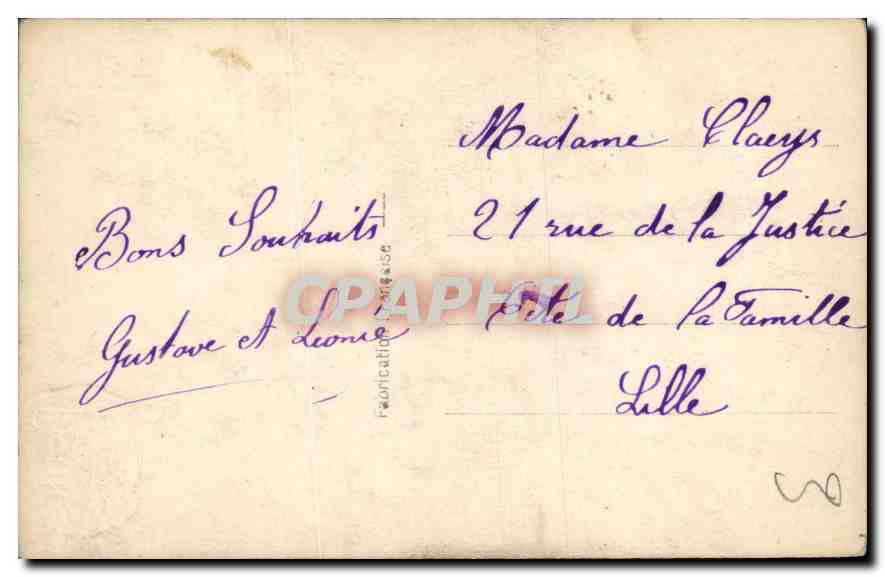 CPA Bonne Fete Femme — Verso