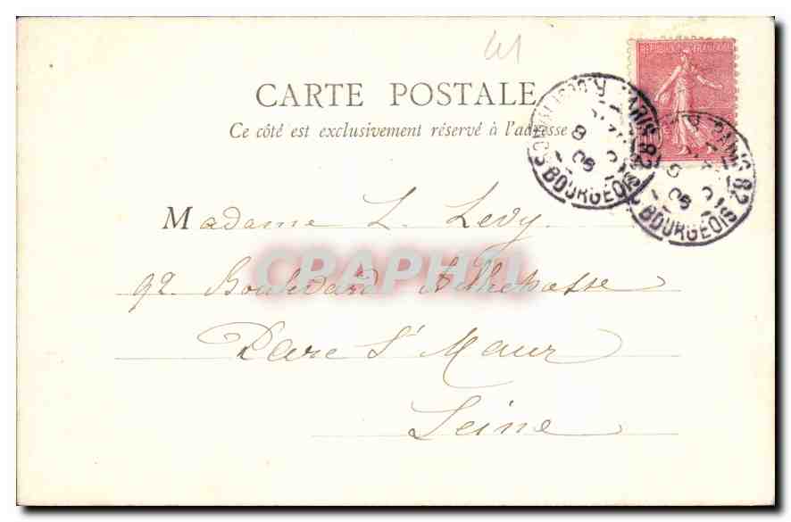 CPA Blois Salle des Estats Generaux  — Verso