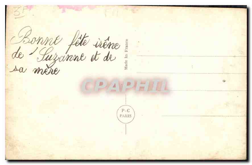 CPA Femme — Rückseite