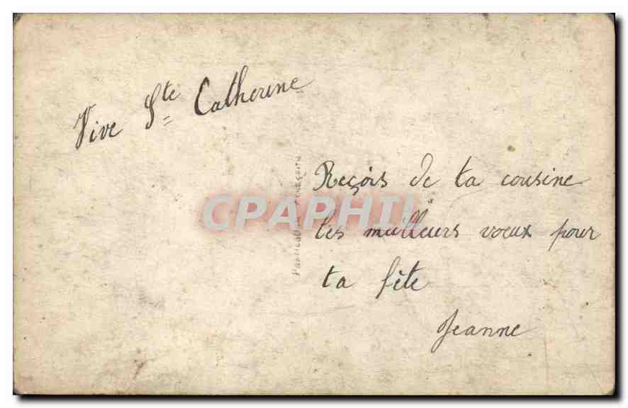 CPA Femme — Verso