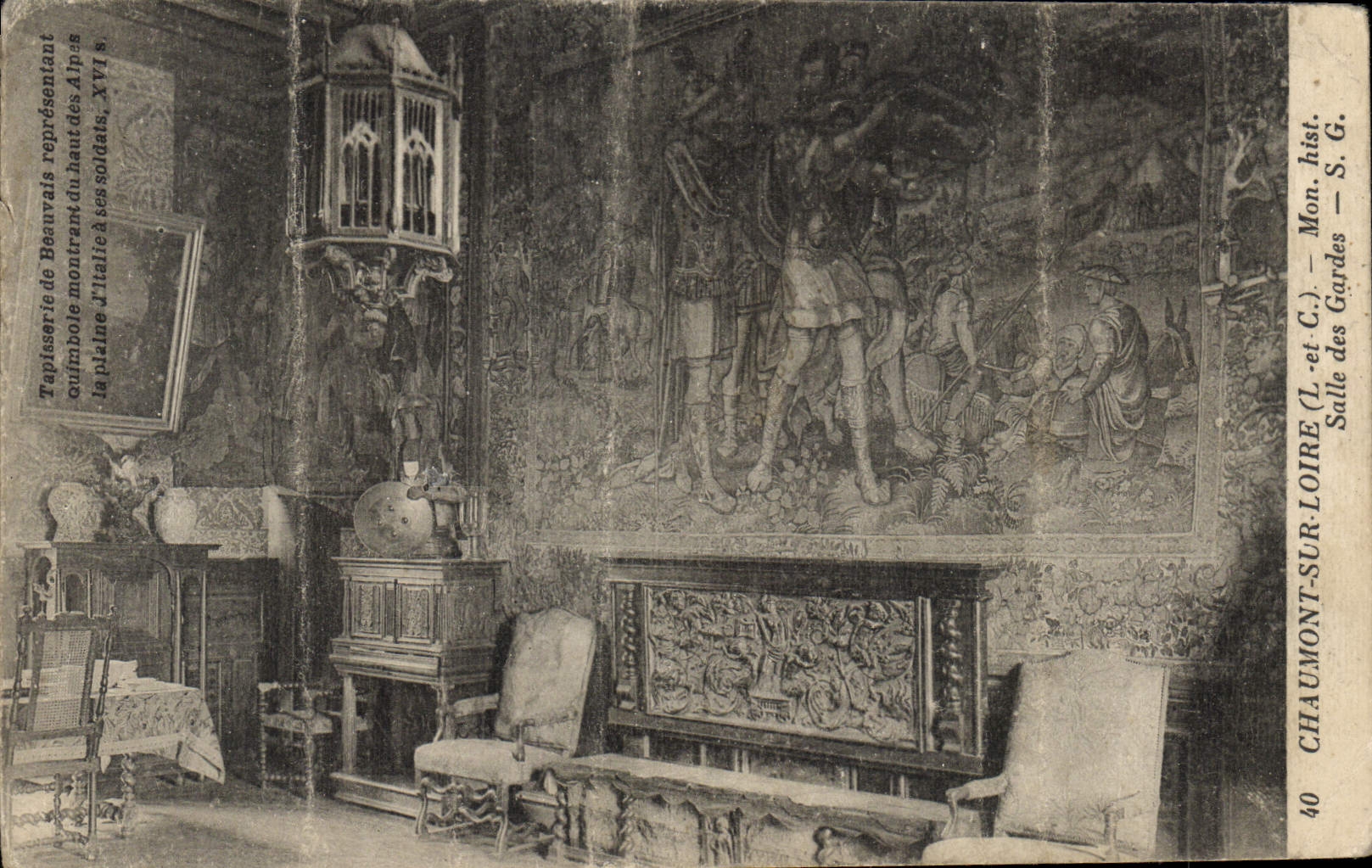 CPA Chaumont sur Loire Monument historique Salle de Gardes 