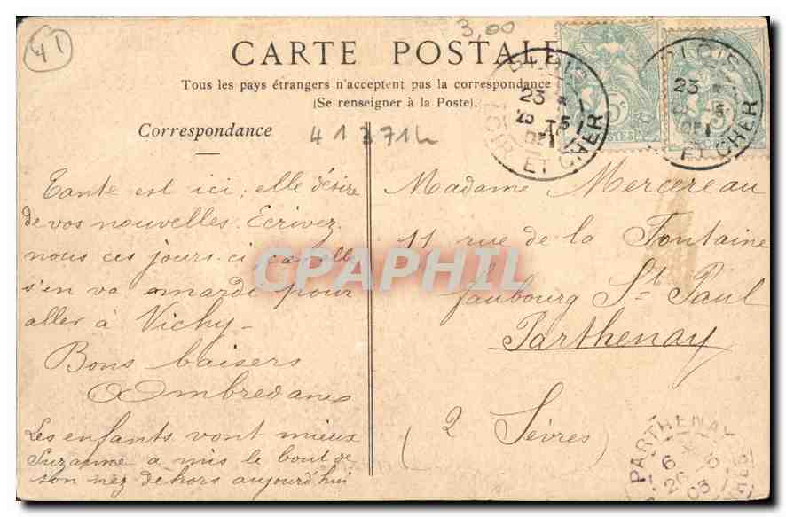 Blois — View of Saint-Nicolas Church and Hôtel-Dieu — Collections ND Phot — Back