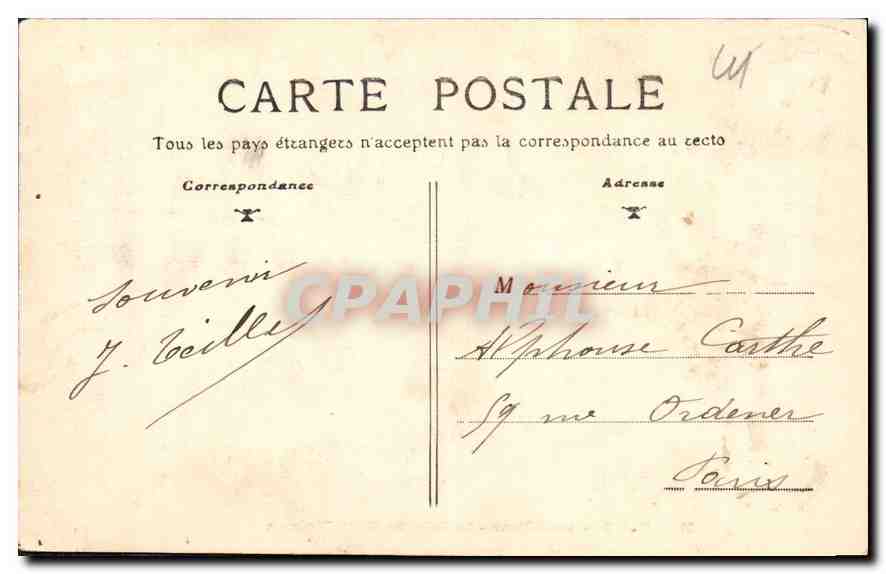 CPA Blois le Chateau La Salle des Etats Generaux  — Rückseite