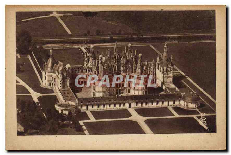 CPA Croisiere Aerienne Aux Chateau de la Loire Chateau de Chambord 