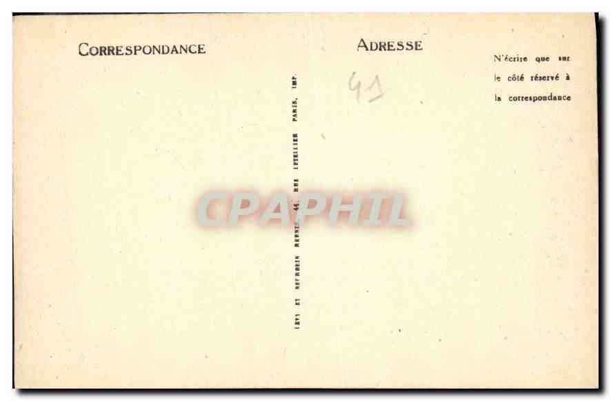 Schloss Blois — Oben am Treppenaufgang — Verlag: Impr. Lefebvre, Paris — Rückseite