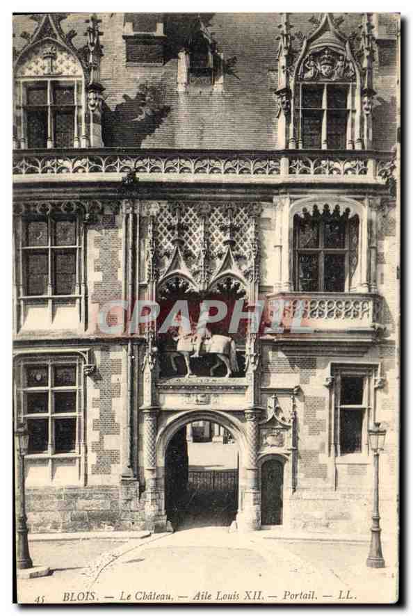 CPA Blois Le Chateau Aile Louis XII Portail 