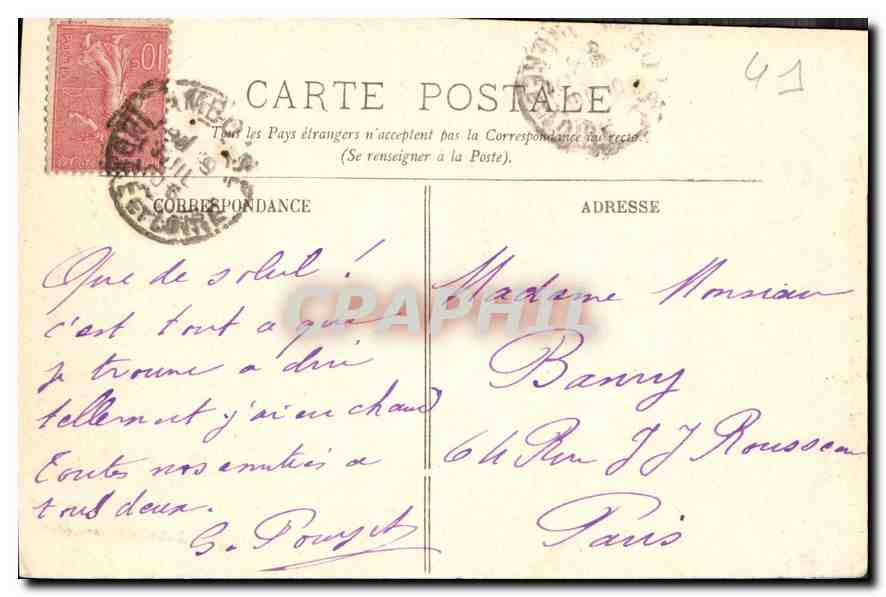 CPA Blois Le Chateau Aile Louis XII Portail  — Rückseite