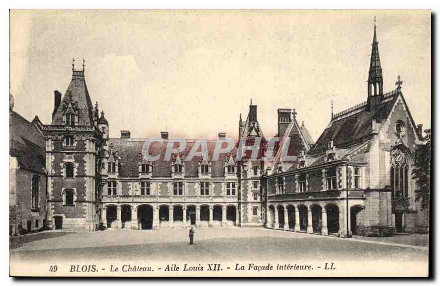 CPA Blois le Chateau Aile Louis XII La Facade Interieure 