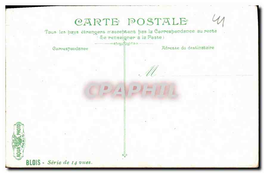 CPA Blois La Place du Chateau   — Verso